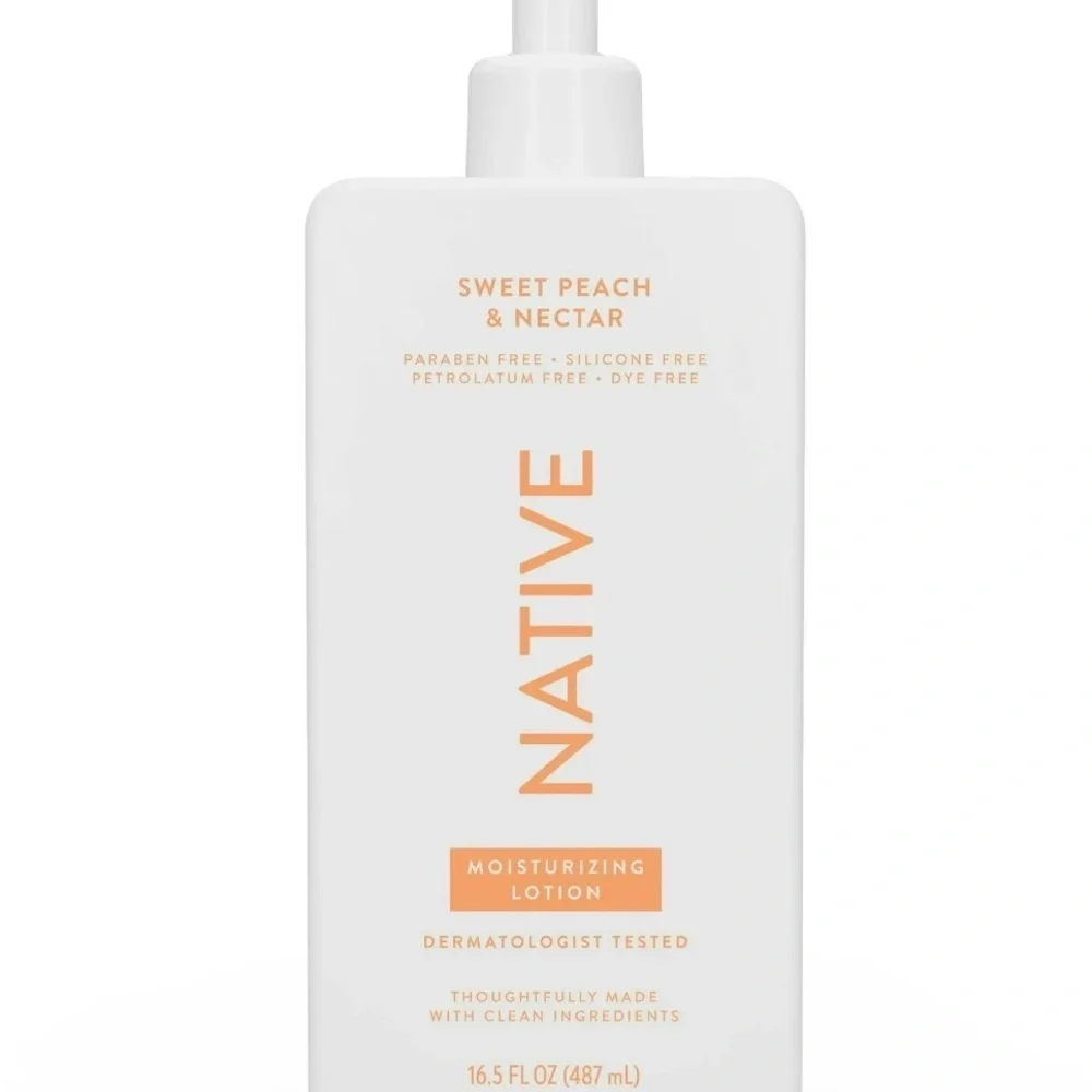 2 Native Moisturizing Hand & Body Lotion, Sweet Peach & Nectar